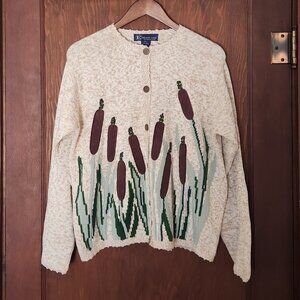 Vintage E Main Line by Eagle's Eye Sweater with Cattails